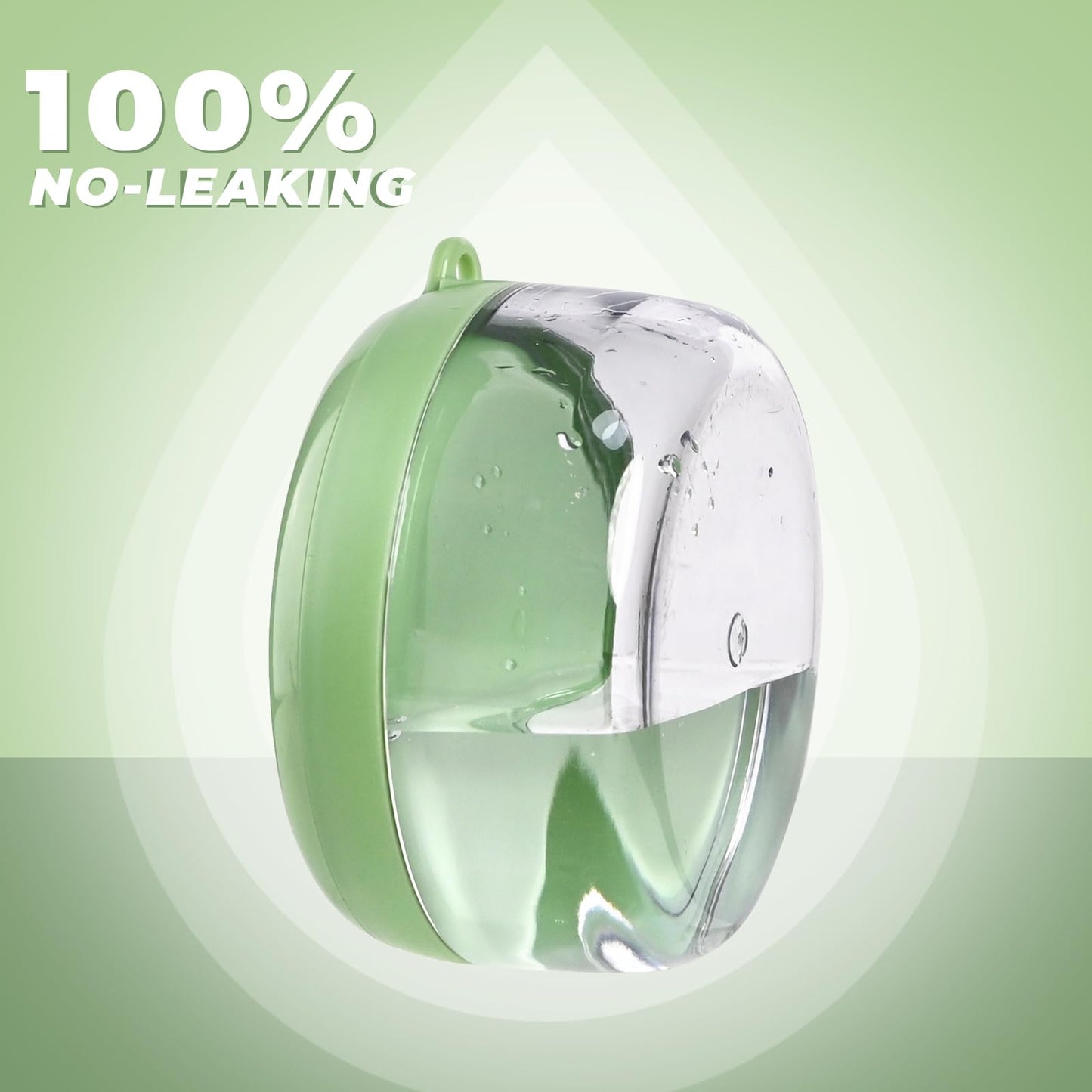 Denture Case - Leak-Proof Denture Soaking Container with Strainer (Green)