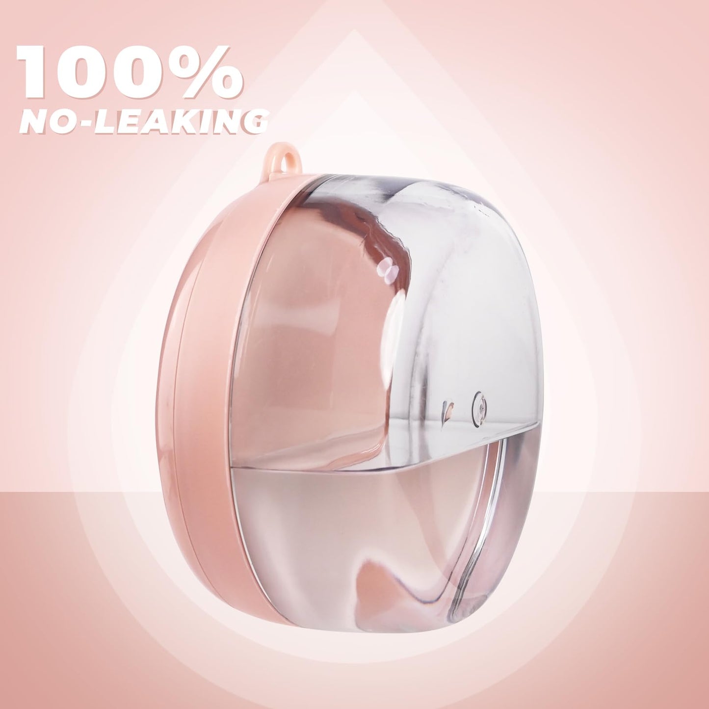 Denture Case – Leak-Proof Denture Bath Cup, Storage & Cleaning Container (Pink)