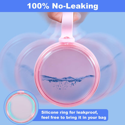 Leak-Proof Travel Denture Case | Denture Bath Cup & Cleaning Kit (Pink)