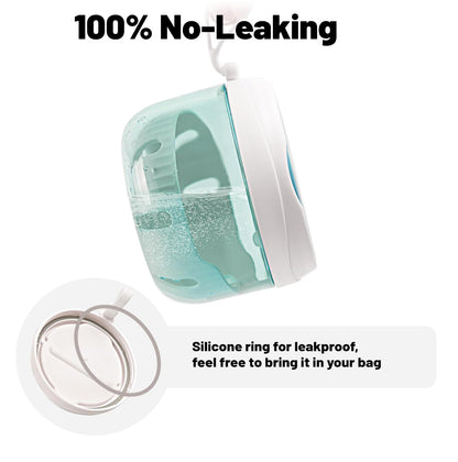 Denture Case – Leak-Proof Travel Denture Bath Cup for Full & Partial Dentures, Retainers, Aligners | Includes Brush & Removal Tool