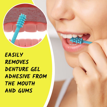 Denture Dart V3 – Hard Plastic Denture Brush & Gel Adhesive Remover