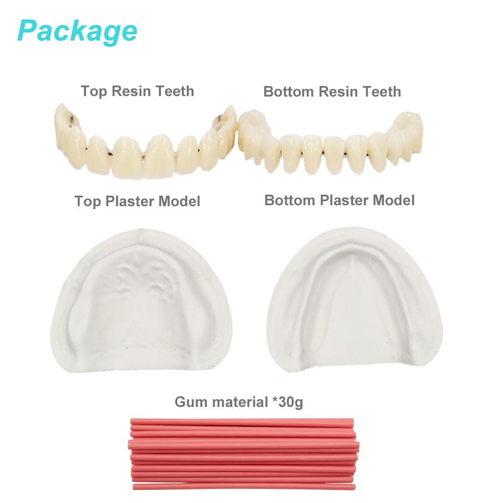 DIY Denture Kit: Full or Partial Top & Bottom Fake Teeth at Home