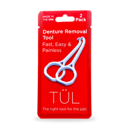 Denture Removal Tool - Blue 2 Pack | Made in the USA | Top Denture Accessories