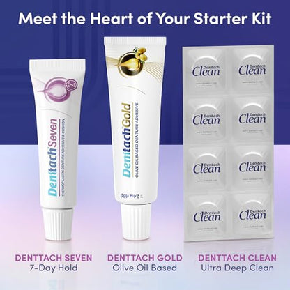 Denture Starter Kit - 9 Piece with Thermoplastic & Gold Adhesives