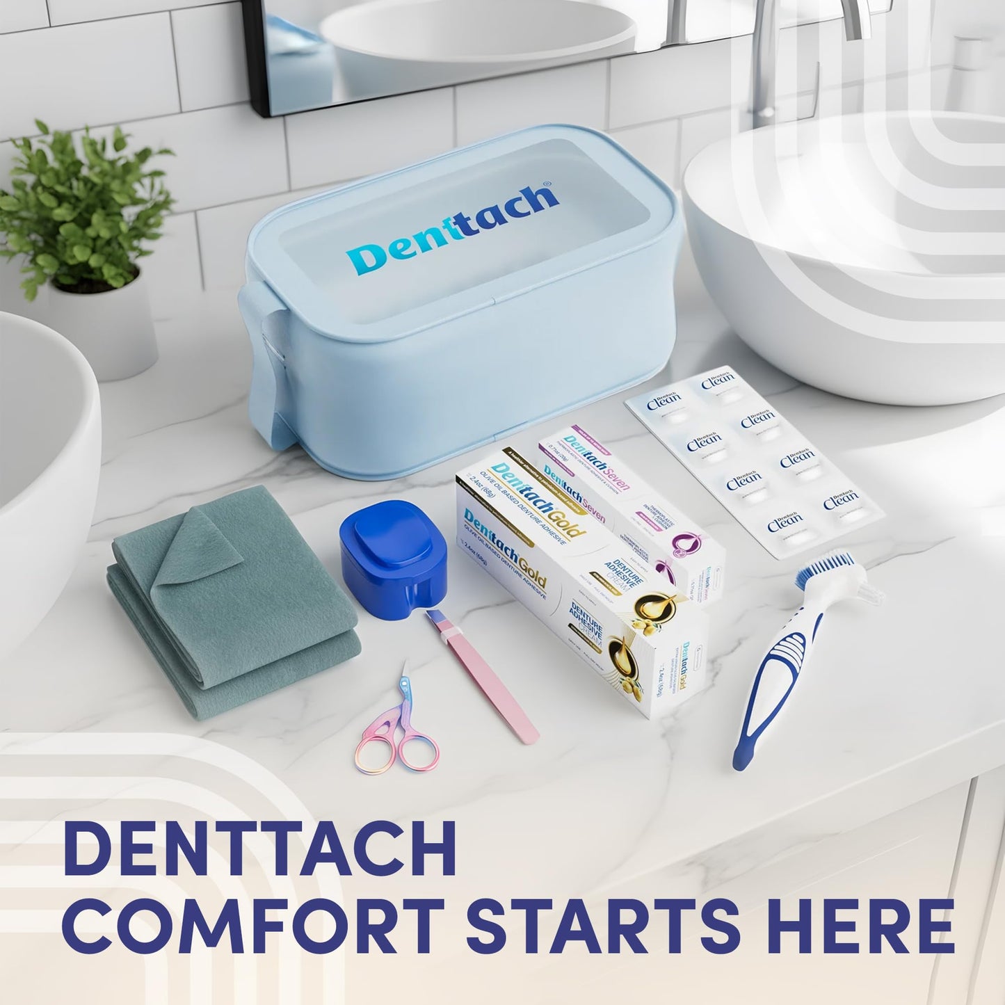 Denture Starter Kit - 9 Piece with Thermoplastic & Gold Adhesives