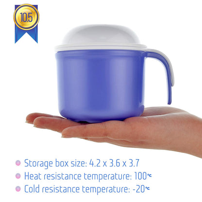 Large Denture Bath Cup with Lid & Filter – 10.6 oz (300 ml) Denture Soaking Box