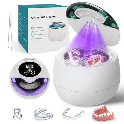 Denture Ultrasonic Retainer Cleaner Machine - 45kHz 200ml Pod, 9 Modes