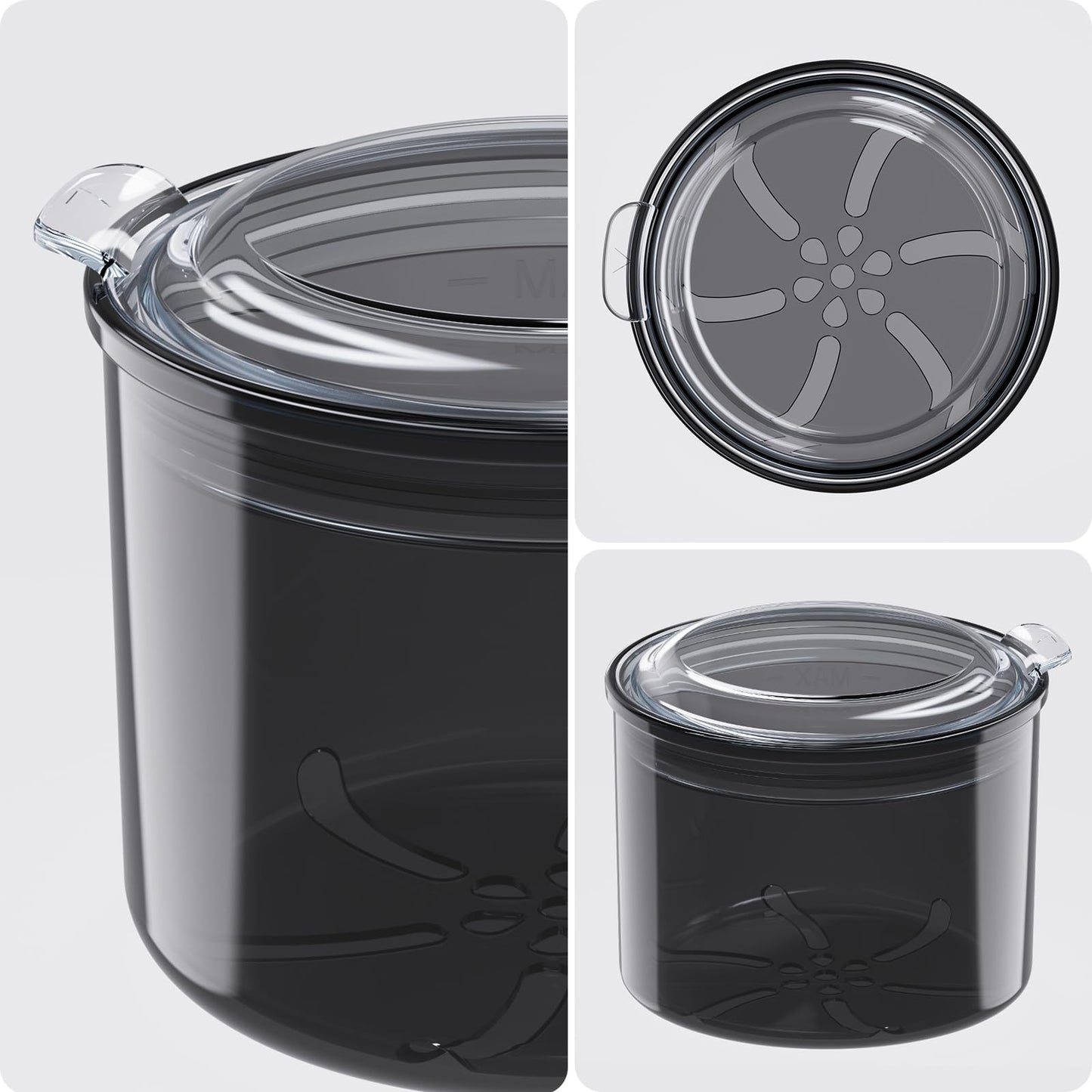 Black Denture Case – Bath Cup with Brush for Dentures, Retainers & Mouth Guards