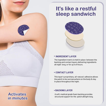 DEPOVTE Sleep Patches 60pcs – Melatonin, Lavender & Chamomile, Extra Strength, Overnight