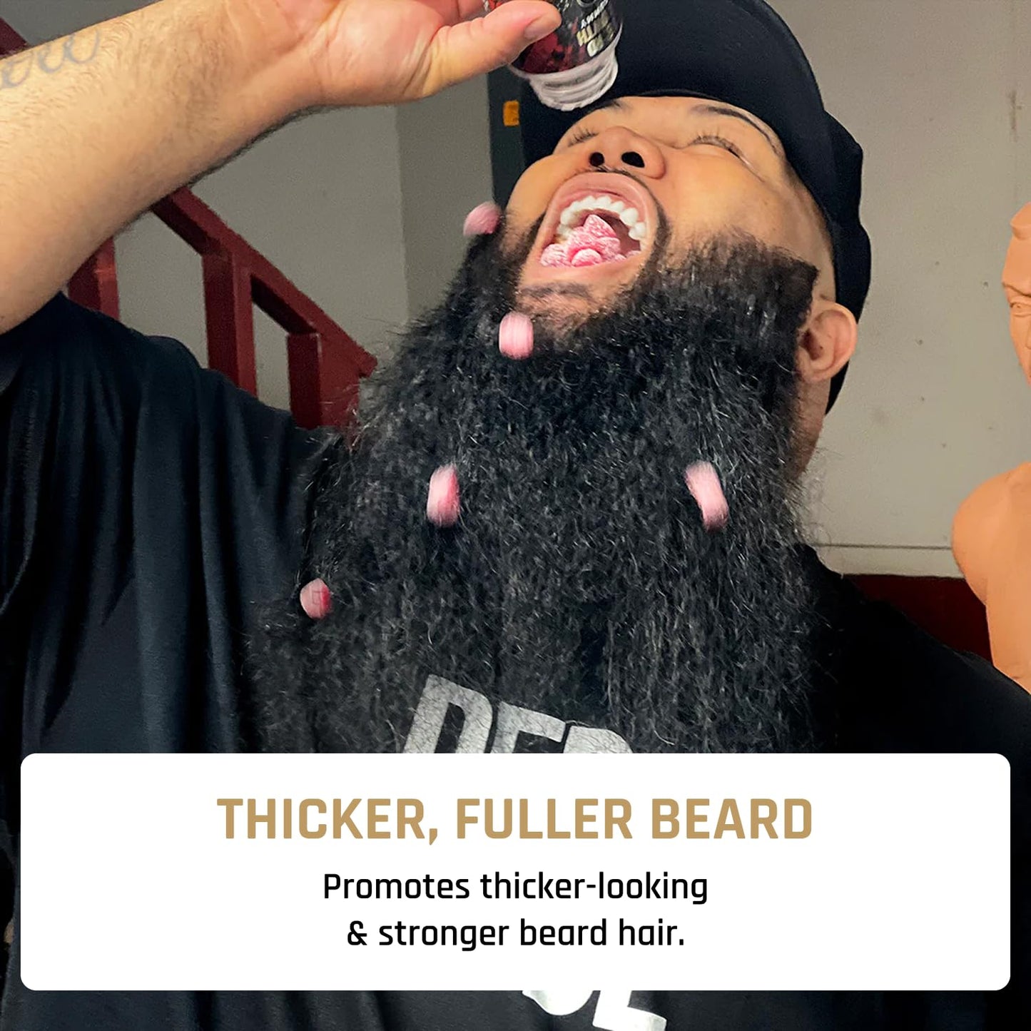 Derm Dude Beard Growth Gummies for Men — Biotin 10,000 mcg | 60 Gummies