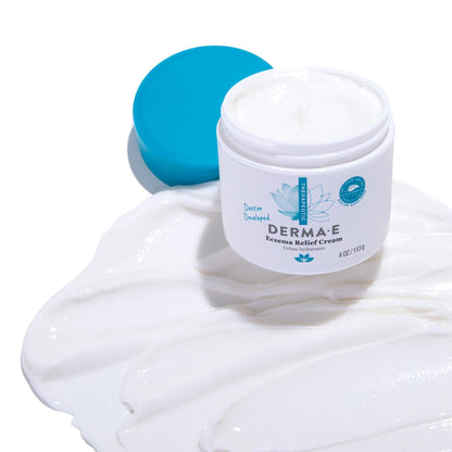 Derma E Eczema Relief Cream – All-Natural Itch Relief for Dry, Flaky Skin | 4 oz