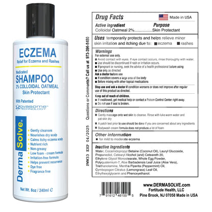Dermasolve Eczema Relief Shampoo - 2-Pack | Gentle, Fragrance-Free, Non-Steroidal