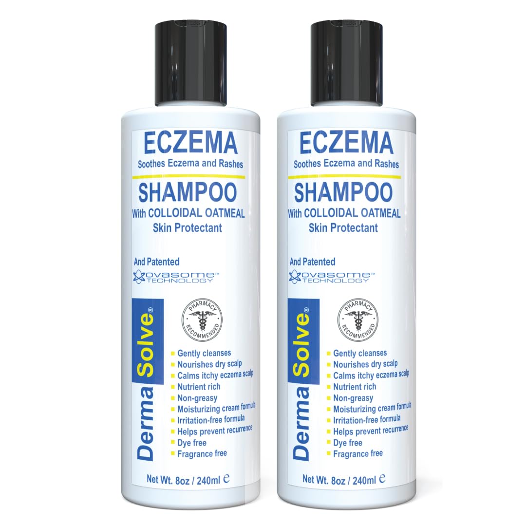 Dermasolve Eczema Relief Shampoo - 2-Pack | Gentle, Fragrance-Free, Non-Steroidal