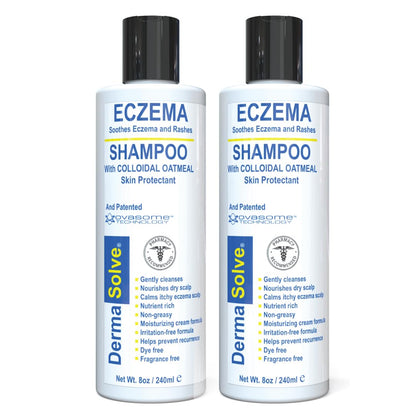 Dermasolve Eczema Relief Shampoo - 2-Pack | Gentle, Fragrance-Free, Non-Steroidal