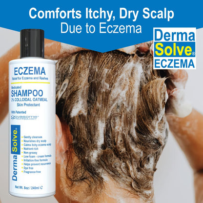 Dermasolve Eczema Relief Shampoo - 2-Pack | Gentle, Fragrance-Free, Non-Steroidal