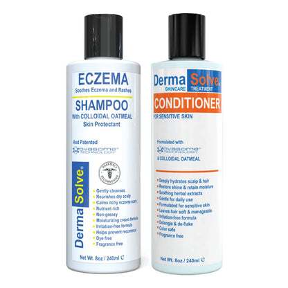 Dermasolve Eczema Shampoo & Conditioner Combo Pack – Steroid-Free for Kids & Adults