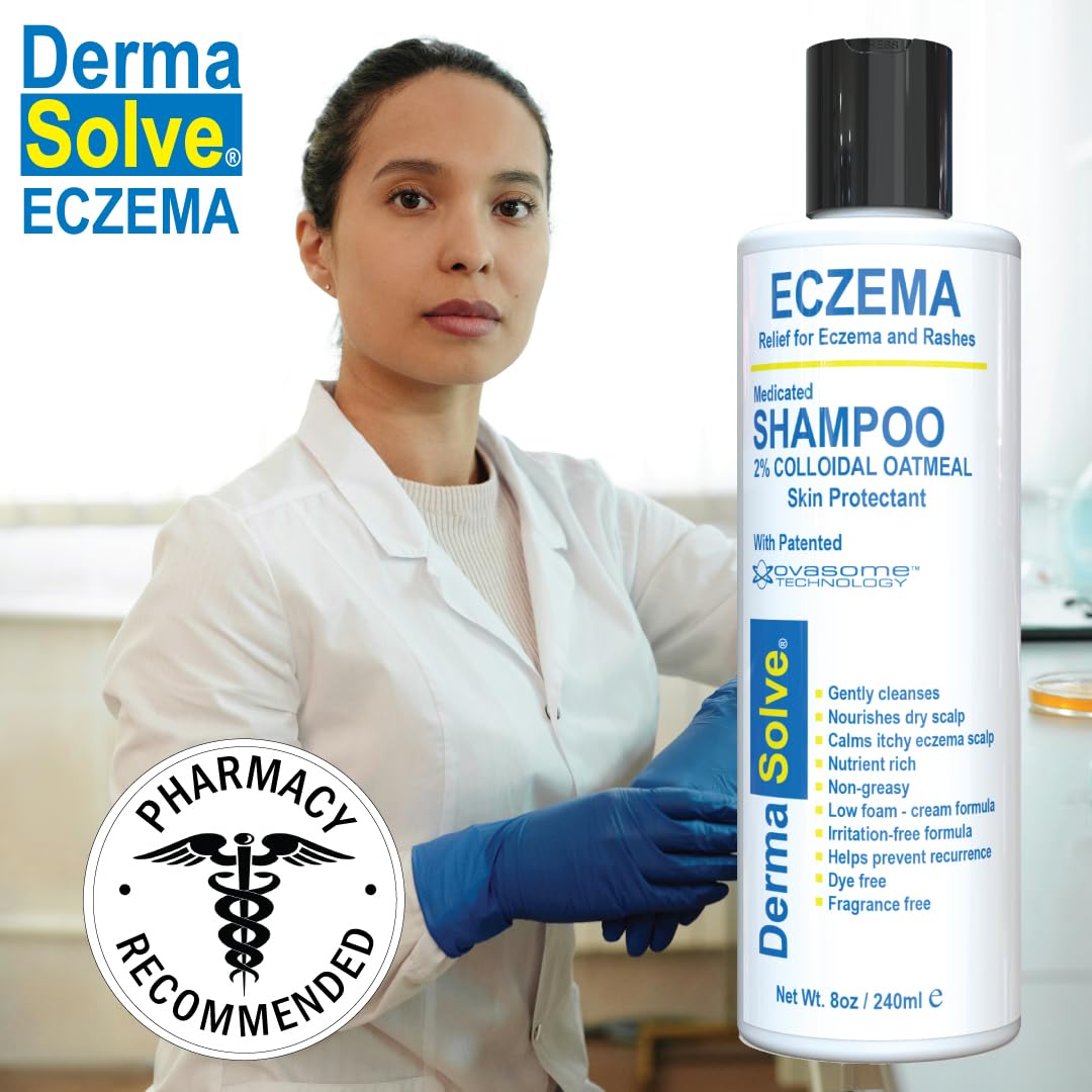 Dermasolve Eczema Relief Shampoo - 2-Pack | Gentle, Fragrance-Free, Non-Steroidal