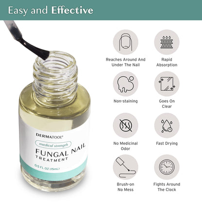 DERMATOOL Toenail Fungus Treatment Extra Strength – Clinically Proven Antifungal Solution (Pack of 3)