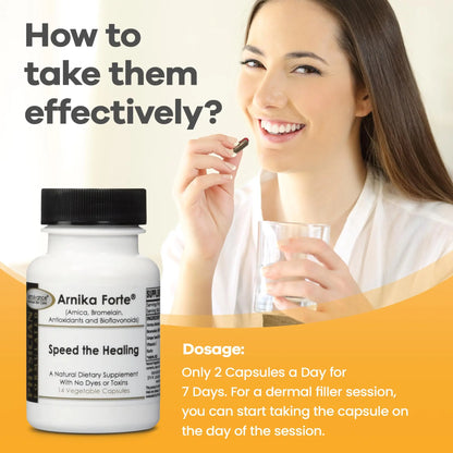 DermAvance Arnika Forte Capsules – Post-Surgery Swelling & Bruising Support (Arnica 1000mg, Bromelain 125mg, 14 capsules) BritishVita | Premium UK Vitamins & Wellness Supplements