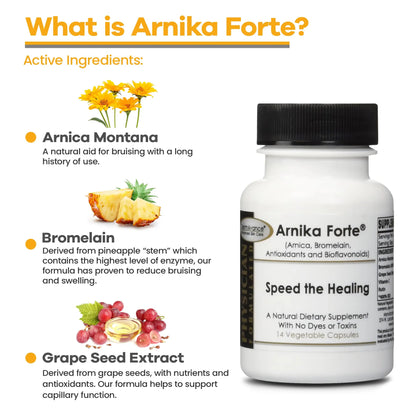 DermAvance Arnika Forte Capsules – Post-Surgery Swelling & Bruising Support (Arnica 1000mg, Bromelain 125mg, 14 capsules) BritishVita | Premium UK Vitamins & Wellness Supplements