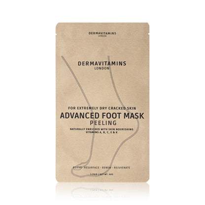 Dermavitamins Advanced Foot Mask Bag - Repairs Dry Feet Treatments (Peeling - Moisturising - Exfoliating)