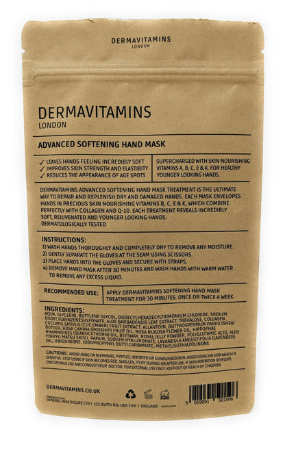 Dermavitamins Advanced Hand Mask Bag - Moisturising Treatment