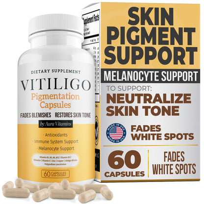 Dermawonder Vitiligo Capsules (60 Count) – Improve Skin Pigmentation & Reduce White Spots