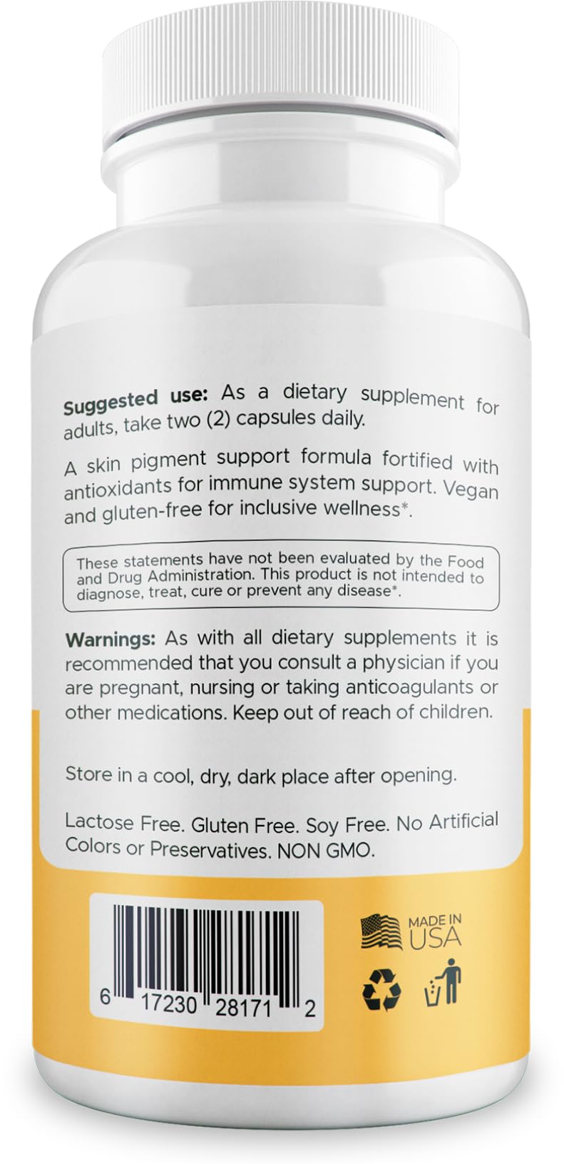 Dermawonder Vitiligo Capsules (60 Count) – Improve Skin Pigmentation & Reduce White Spots
