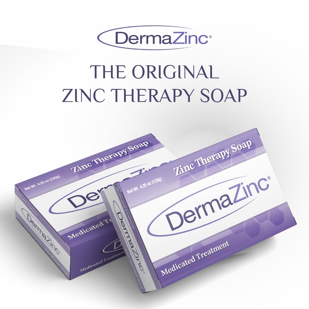 DermaZinc Therapy Soap - 2% Pyrithione Zinc for Eczema & Dermatitis