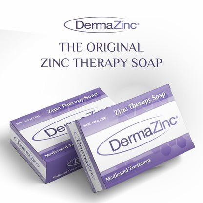 DermaZinc Therapy Soap – Zinc Soap for Skin Conditions | Full-Body Relief (Pack of 6)