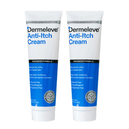 Dermeleve Steroid-Free Anti-Itch Cream | Extra Strength Relief for Psoriasis & More | 2 oz (2 Pack)
