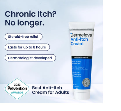 Dermeleve Steroid-Free Anti-Itch Cream | Extra Strength Itch Relief (2 oz)