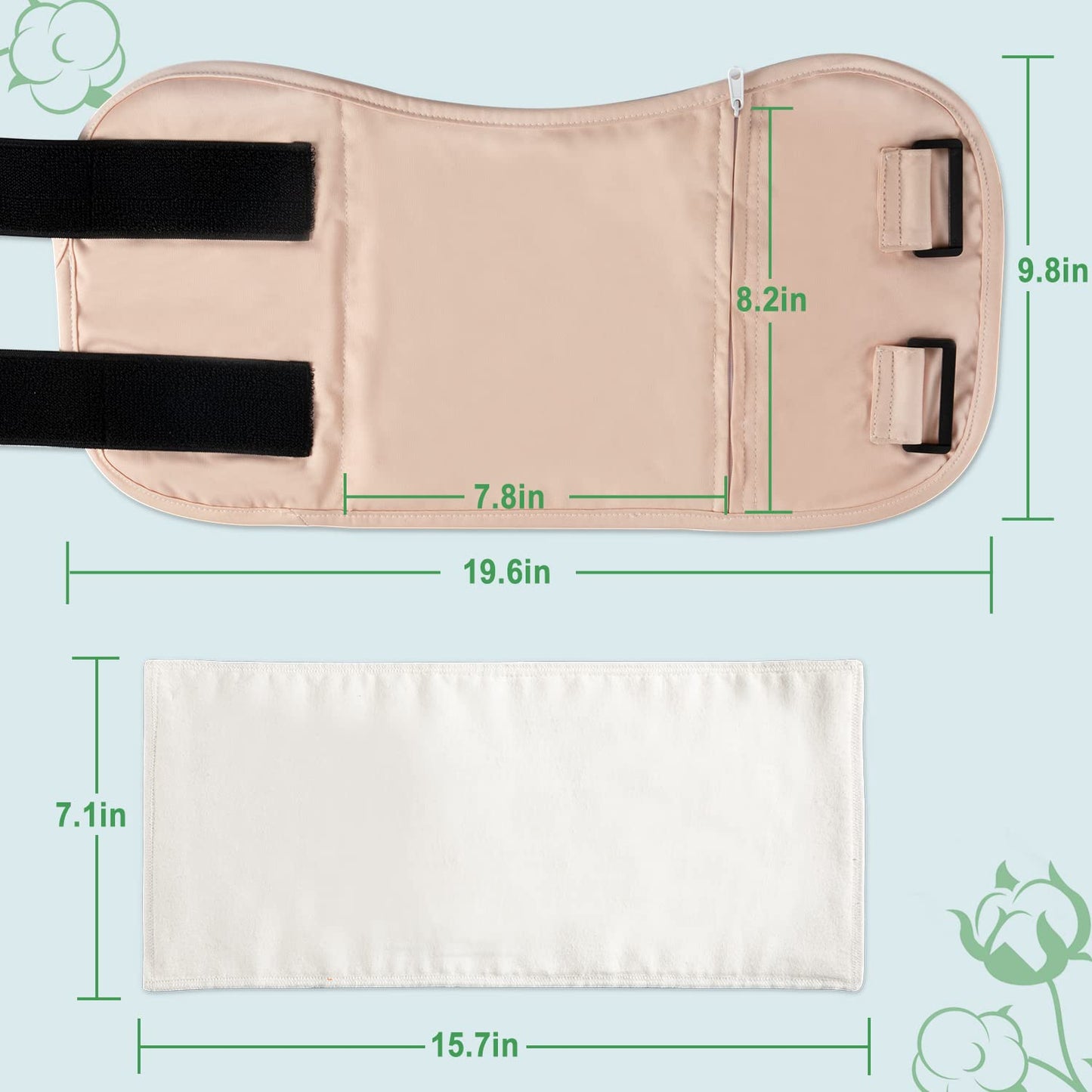 DEROWN Castor Oil Pack Wrap – Less Mess, Organic Cotton & Waterproof PUL