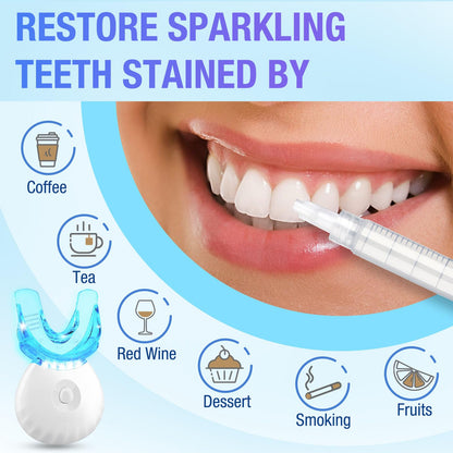 Teeth Whitening Kit with LED Light - Fast, Non-Sensitive Whitening Gel (1 Fl Oz) | 35% Carbamide Peroxide
