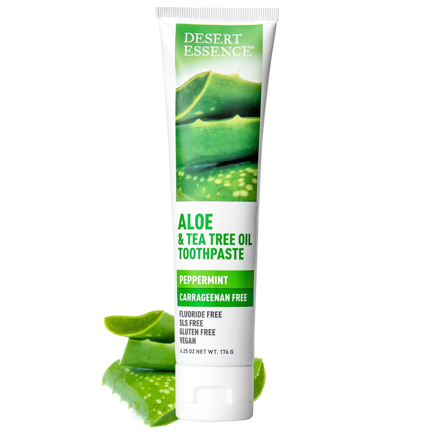 Desert Essence Aloe & Tea Tree Toothpaste - Peppermint | Sensitive Teeth