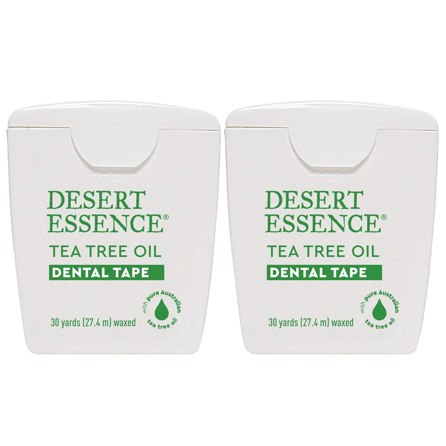 Desert Essence Tea Tree Oil Dental Floss Tape - 30 Yards, Pack of 2