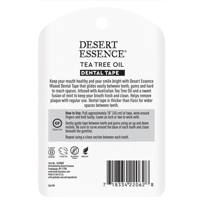 Desert Essence Tea Tree Oil Dental Floss Tape - 30 Yards, Pack of 2