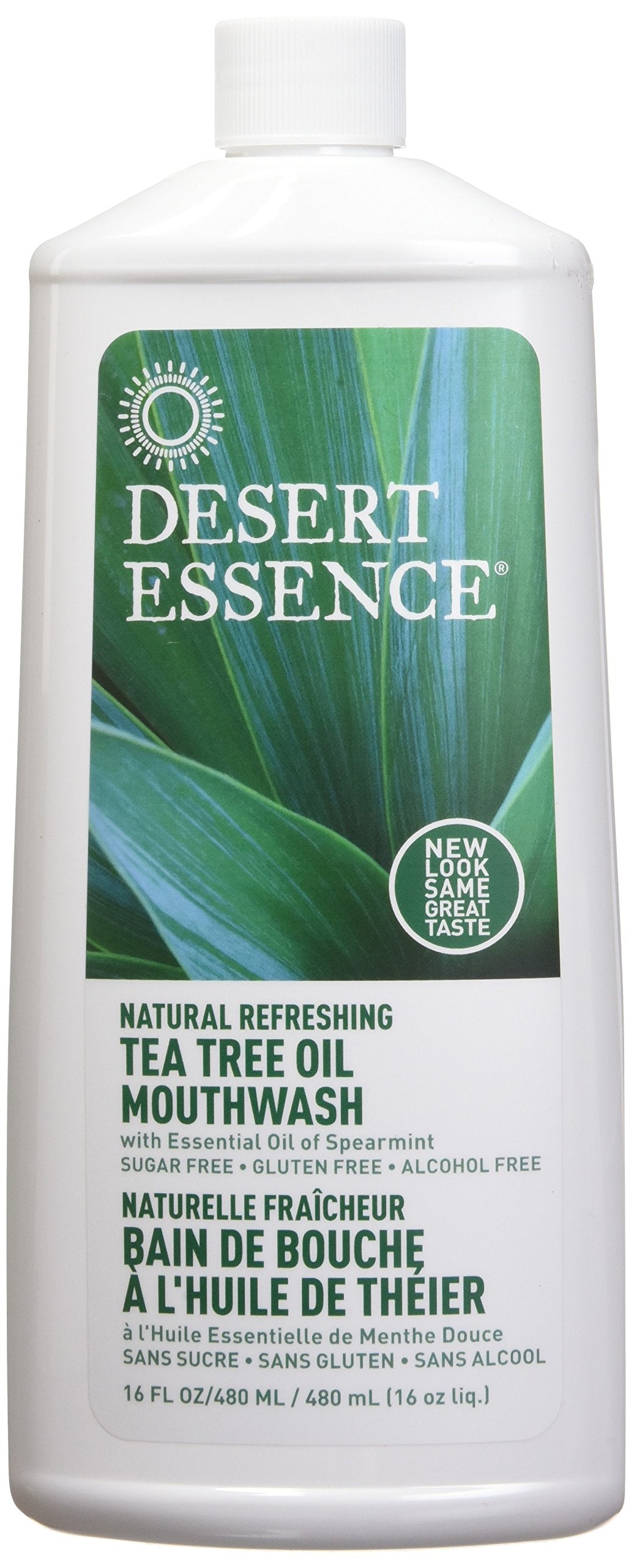 Desert Essence Tea Tree Oil Mouthwash – Spearmint 16 oz (2 Pack)