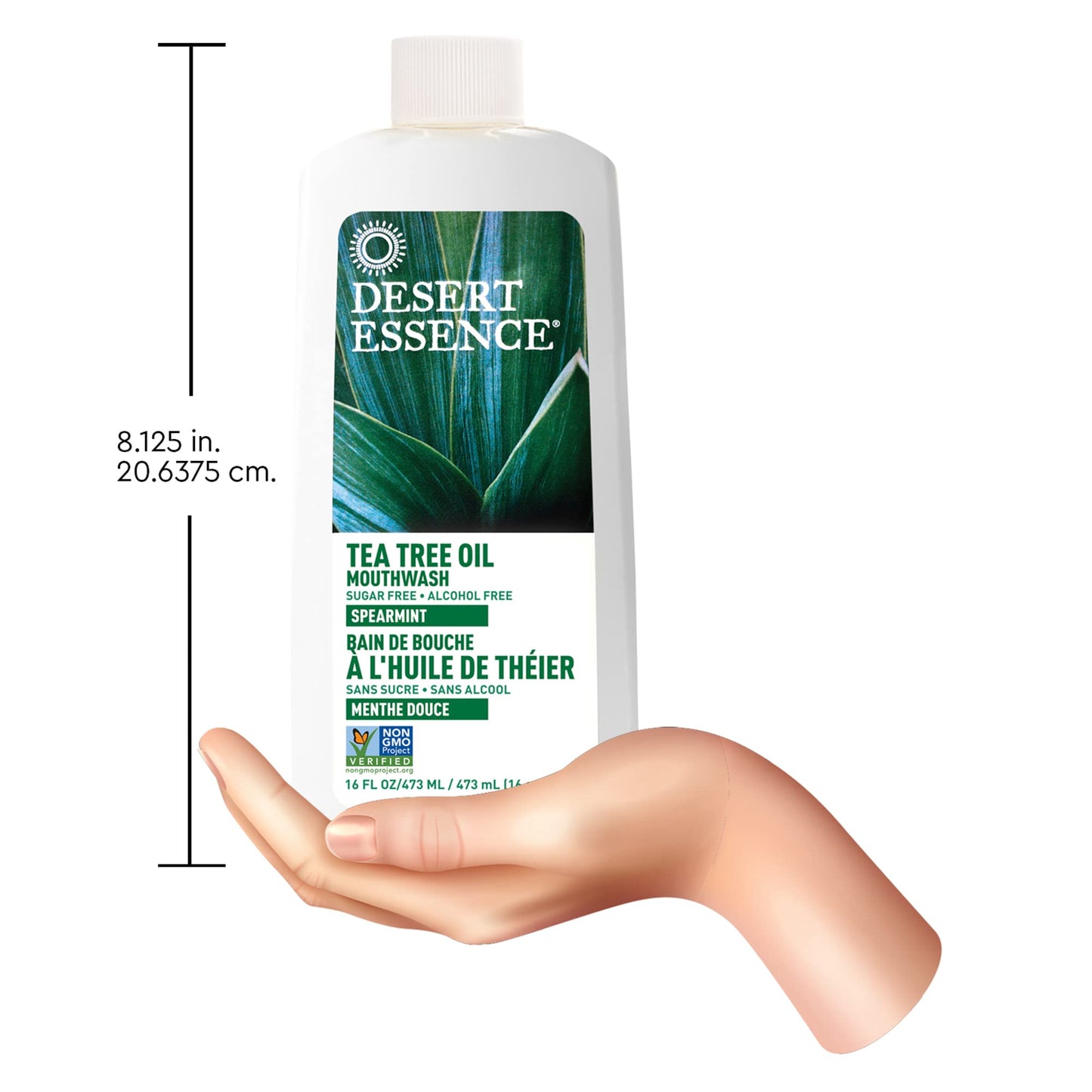 Desert Essence Tea Tree Oil Mouthwash 16 fl oz - Pack of 6 - Spearmint - Paraben Free
