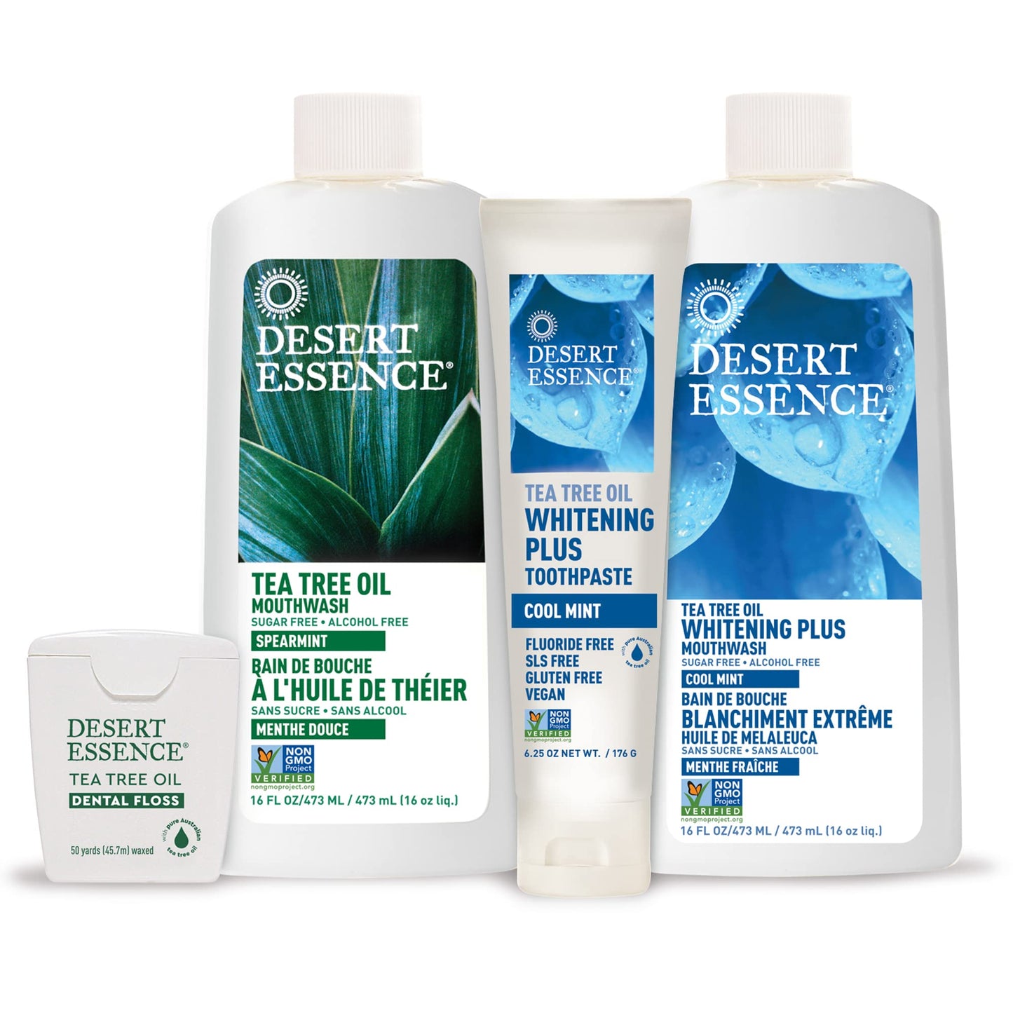 Desert Essence Tea Tree Oil Mouthwash 16 fl oz - Pack of 6 - Spearmint - Paraben Free