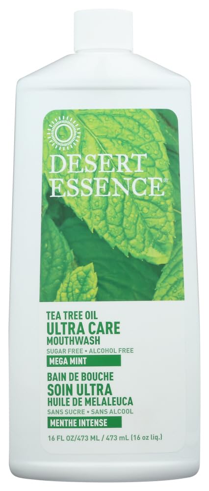 Desert Essence Tea Tree Oil Ultra Care Mouthwash - Plant Based, 16 oz