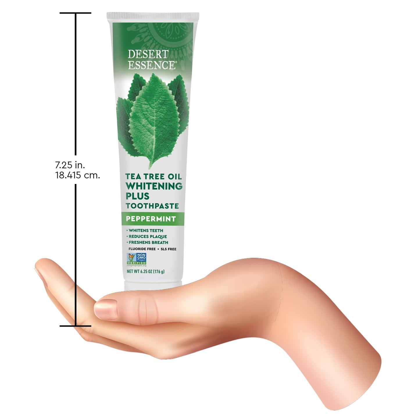 Desert Essence Tea Tree Oil Whitening Plus Toothpaste – Peppermint, 6.25 oz