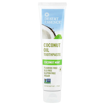 Desert Essence Tea Tree Oil Toothpaste - Coconut Mint, 6.25 oz | Complete Oral Care