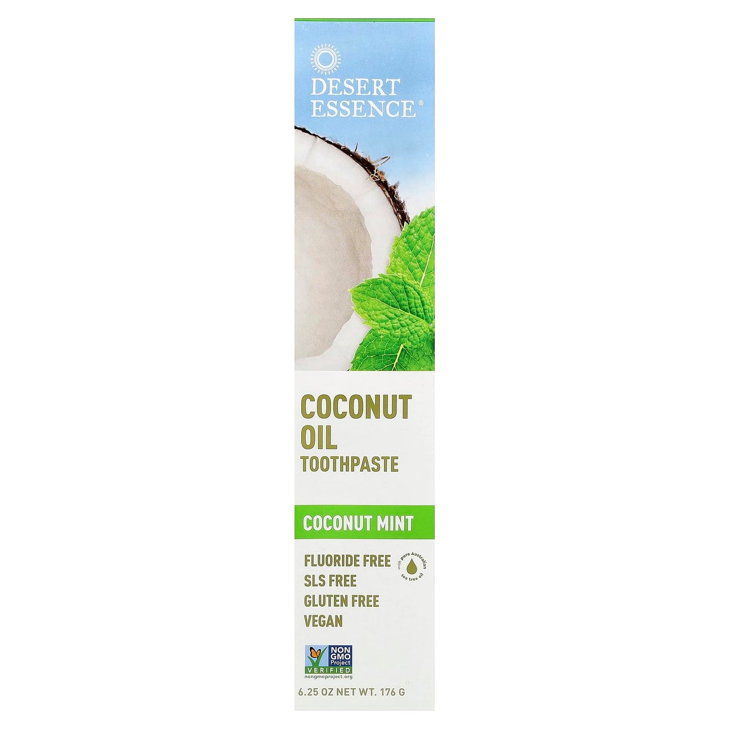 Desert Essence Tea Tree Oil Toothpaste - Coconut Mint, 6.25 oz | Complete Oral Care
