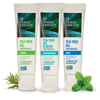 Desert Essence Tea Tree Oil Toothpaste - Mint, 6.25 oz