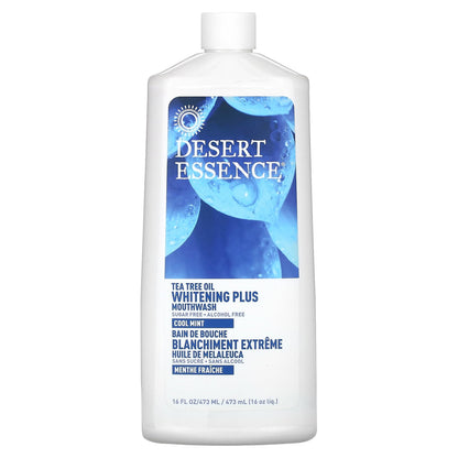 Desert Essence Mouthwash, Tea Tree Whitening Mint, 16 Fluid Ounce