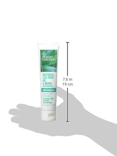 Desert Essence Tea Tree Oil Wintergreen Toothpaste, 6.25 oz, 2 per Case