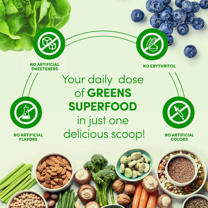Designer Greens Powder with Prebiotics & Probiotics – 30 Servings | Designer Wellness
