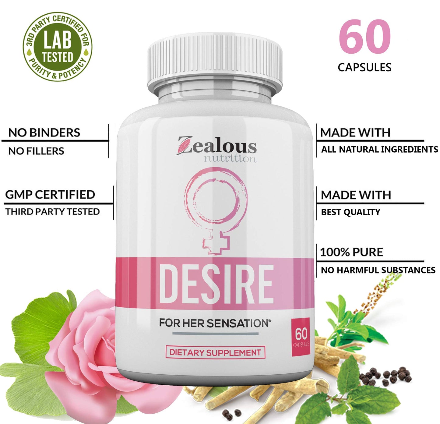Desire Female Libido Booster – #1 Rated Women’s Libido Pills (1 Pack)