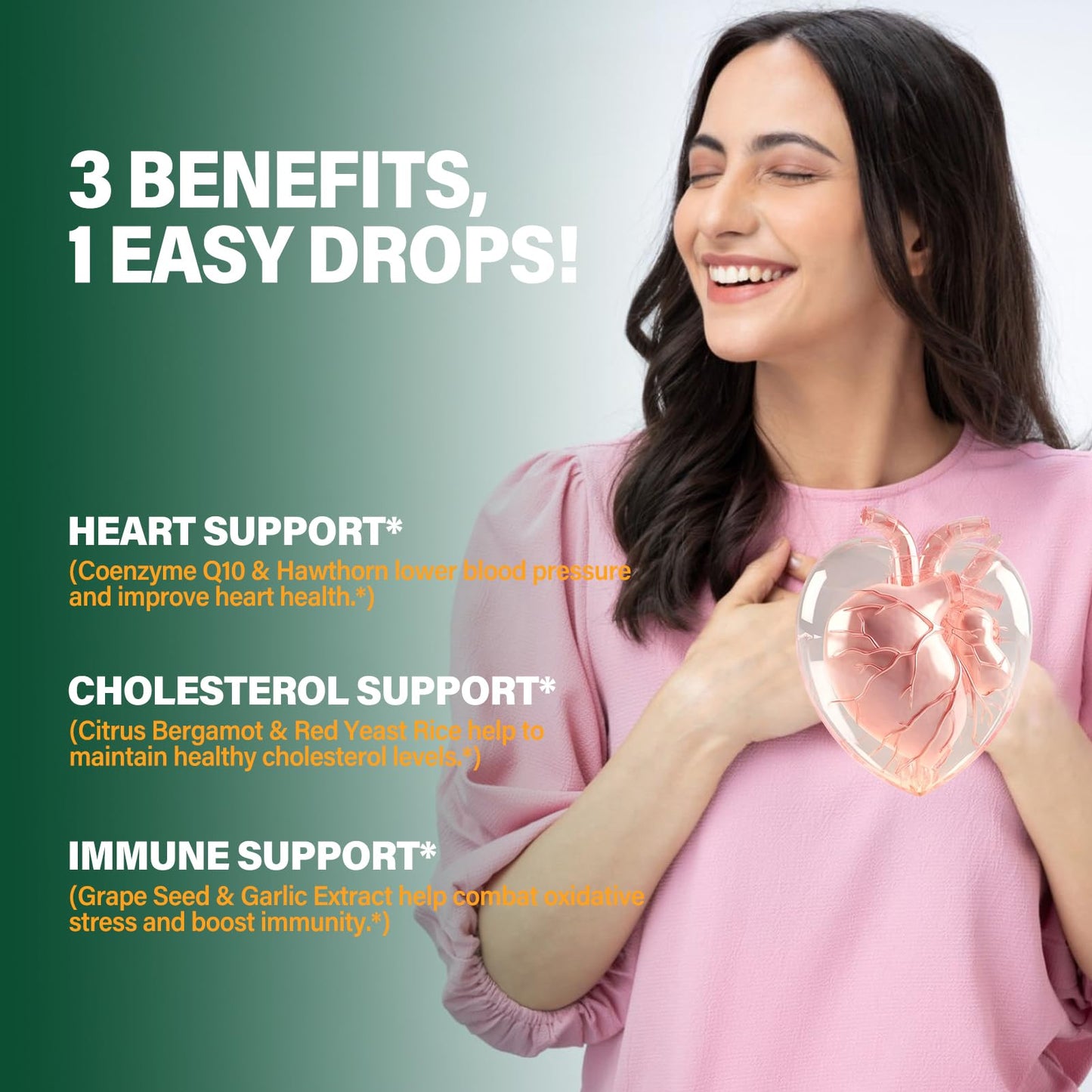 DetoxenNATURE Citrus Bergamot Drops – 6-in-1 Heart & Cholesterol Support, Immune Support, Fast Absorption, 2oz